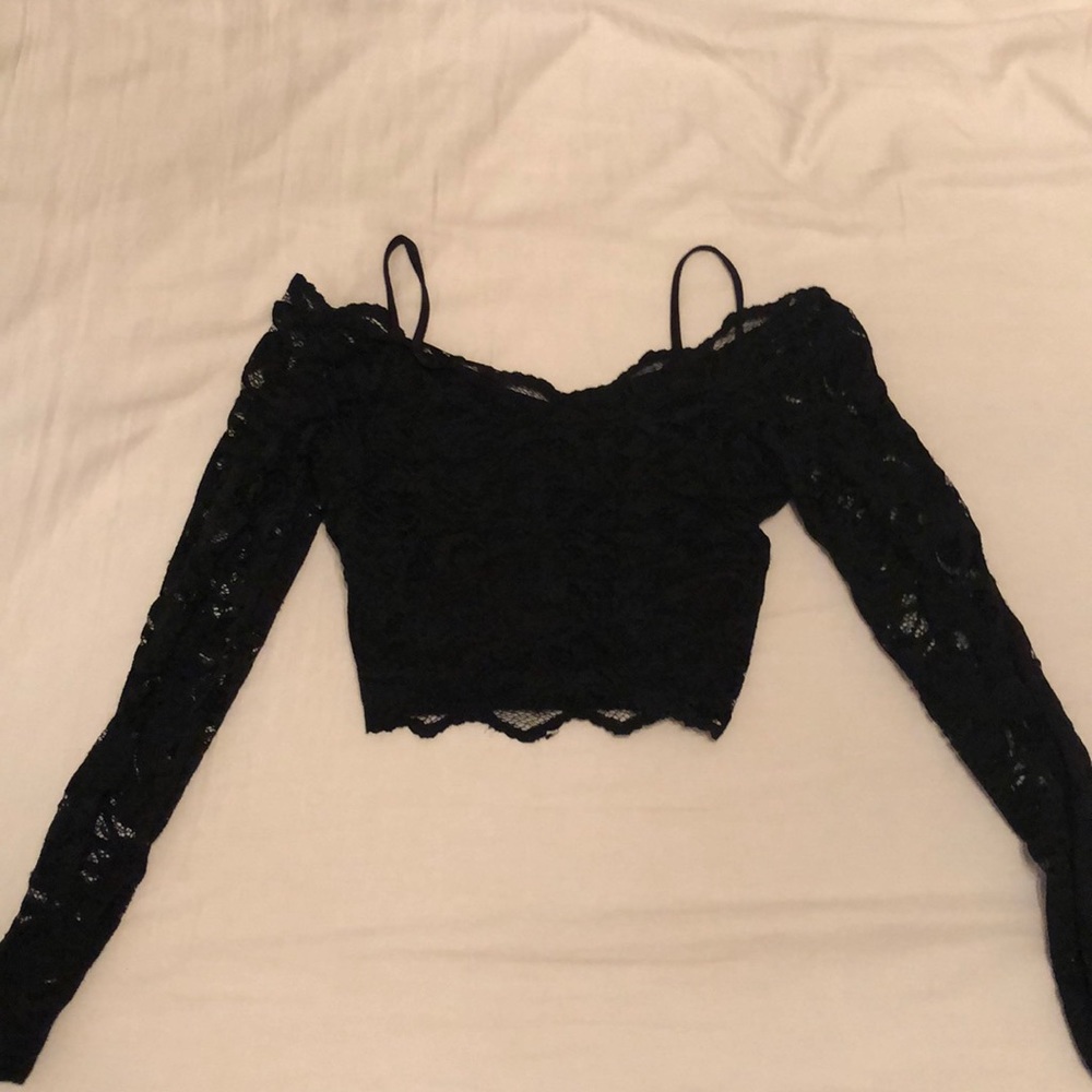 Beautiful black lace detailed top